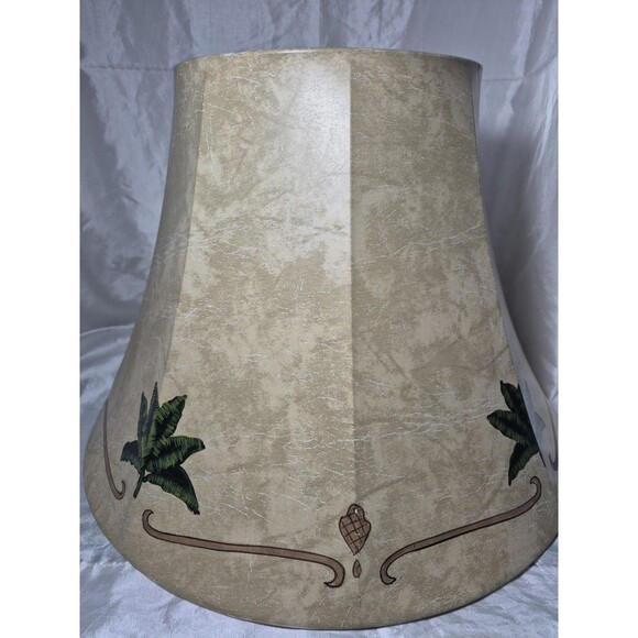 Springcrest Palm Leaf Faux Leather Lamp Shade 9X18x13 - Picture 10 of 16